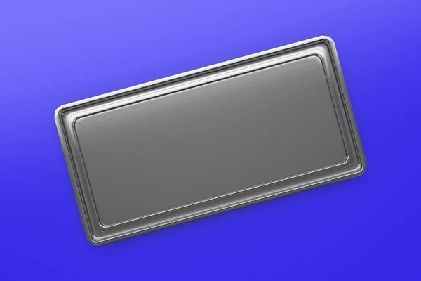 Placa de color rectangular con esquinas de tubos — Foto de Stock