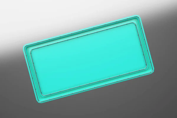 Placa de color rectangular con esquinas de tubos —  Fotos de Stock