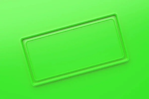 Placa rectangular de color brillante con esquinas de tubos — Foto de Stock