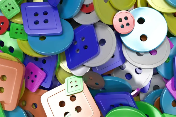 Fundo colorido feito de botões de costura — Fotografia de Stock