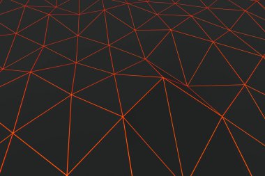Karanlık düşük Poli yerinden yüzeyi parlak bağlantı hatları ile