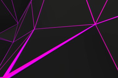 Karanlık düşük Poli yerinden yüzeyi parlak bağlantı hatları ile