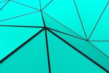 Renkli düşük Poli yerinden yüzeyi koyu bağlayan çizgiler ile