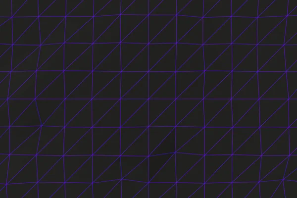 Темно-низкая полая смещенная поверхность с светящимися соединительными линиями — стоковое фото