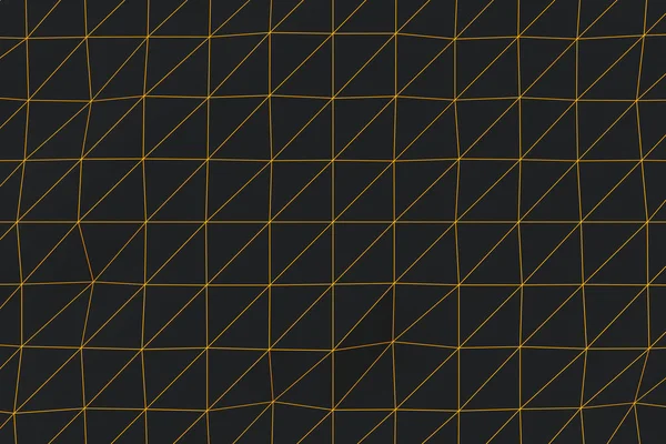 Σκούρο χαμηλά poly μετατοπισμένη επιφάνεια με λαμπερό γραμμές σύνδεσης — Φωτογραφία Αρχείου