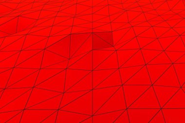 Renkli düşük Poli yerinden yüzeyi koyu bağlayan çizgiler ile