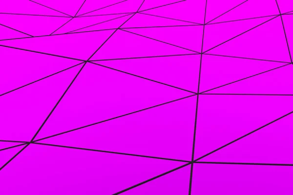 Renkli düşük Poli yerinden yüzeyi koyu bağlayan çizgiler ile — Stok fotoğraf