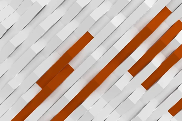 3D renderöinti valkoinen matta muovi aaltoja värillisiä elementtejä — kuvapankkivalokuva
