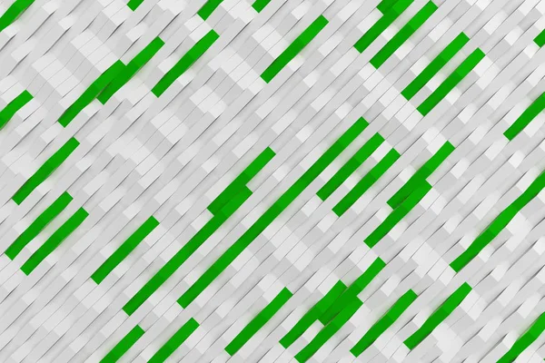 3D rendering fehér matt műanyag hullámok színes elemekkel — Stock Fotó