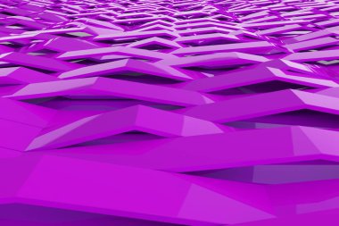 Parlak plastik dalgaların soyut 3d render