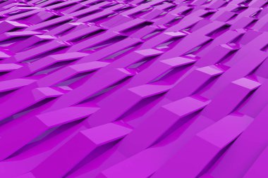 Parlak plastik dalgaların soyut 3d render