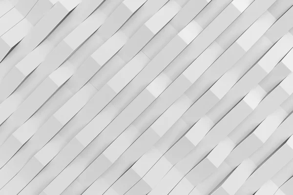 Abstrakcja 3d renderowania biały matowy plastik fal — Zdjęcie stockowe