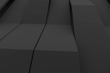 Mat plastik dalgalar soyut 3d render