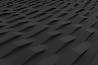 Mat plastik dalgalar soyut 3d render