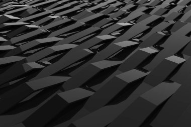 Parlak plastik dalgaların soyut 3d render