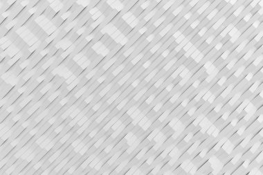 Beyaz mat plastik dalgalar soyut 3d render