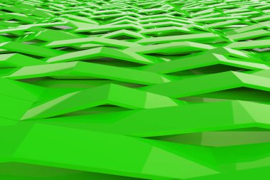 Parlak plastik dalgaların soyut 3d render