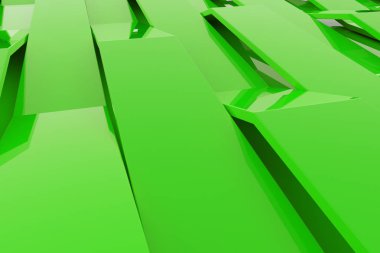 Parlak plastik dalgaların soyut 3d render