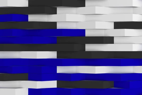 Abstrakta 3d-rendering av Matt plast vågor — Stockfoto