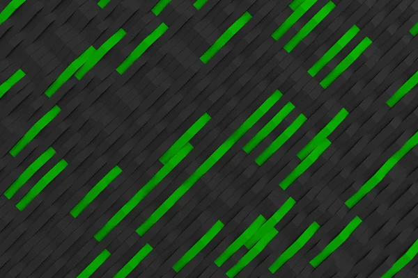 色の要素を持つ黒マット塑性波の 3 d レンダリング — ストック写真