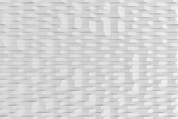 Representación 3D abstracta de ondas de plástico blanco mate — Foto de Stock
