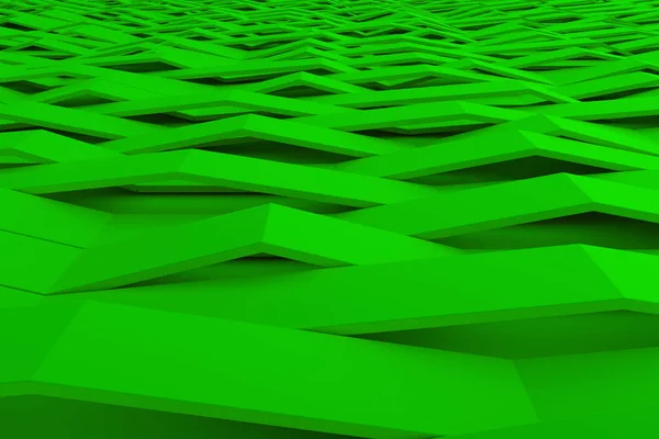Abstract 3D rendering of matte plastic waves