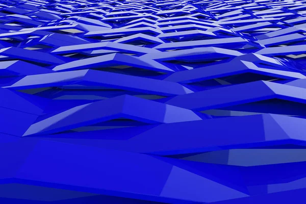 Аннотация 3D рендеринга глянцевых пластиковых волн — стоковое фото