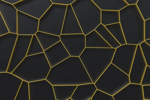 Абстрактні кольорові 3d вихроні решітки на чорному тлі — стокове фото