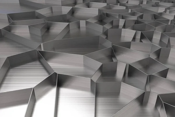 Анотація 3d вихроної решітки на металевому фоні — стокове фото