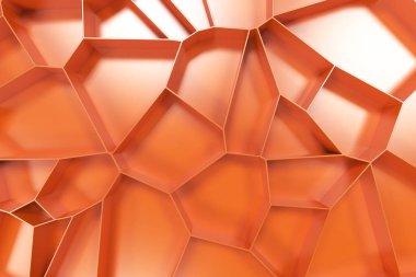 Soyut renkli 3d voronoi rendeleyin renkli arka plan üzerinde