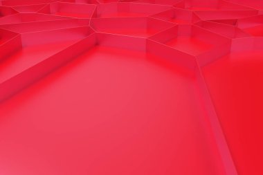Soyut renkli 3d voronoi rendeleyin renkli arka plan üzerinde