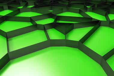 Soyut siyah 3d voronoi rendeleyin renkli arka plan üzerinde