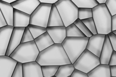 Soyut siyah 3d voronoi rendeleyin renkli arka plan üzerinde