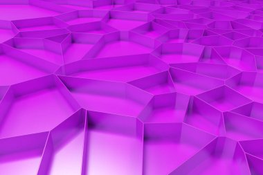 Soyut renkli 3d voronoi rendeleyin renkli arka plan üzerinde