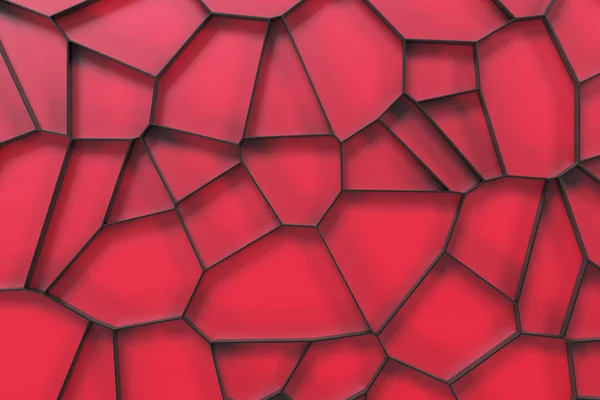 Rejilla de voronoi negro abstracto 3d sobre fondo de color —  Fotos de Stock