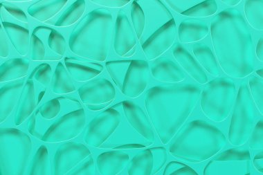 Soyut renkli 3d voronoi organik yapı