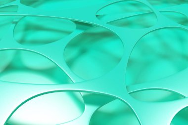 Soyut renkli 3d voronoi organik yapı