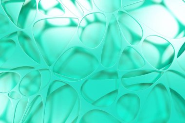 Soyut renkli 3d voronoi organik yapı