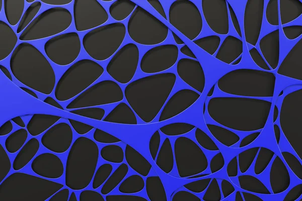 Анотація 3d вивоної органічної структури на чорному тлі — стокове фото