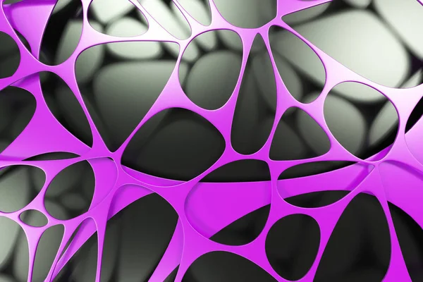 Анотація 3d вивоної органічної структури на чорному тлі — стокове фото
