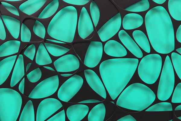 Czarny 3d voronoi struktury ekologicznej na kolorowym tle — Zdjęcie stockowe