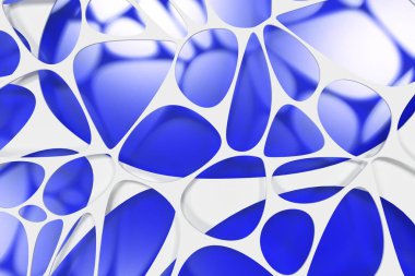 3D voronoi organik yapısı renkli arka plan üzerinde beyaz