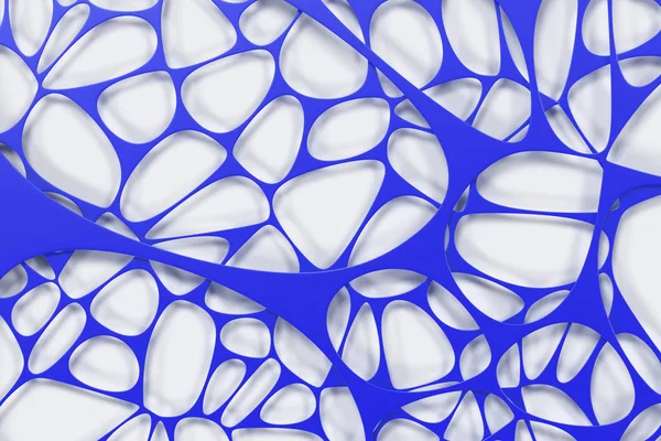 Кольорова 3d вихронічна органічна структура на білому тлі — стокове фото