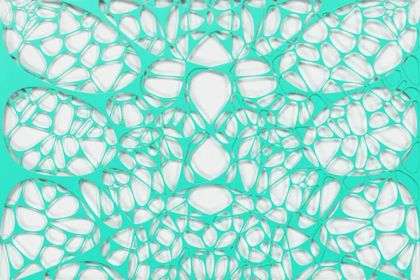 Gekleurde 3d voronoi organische structuur op witte achtergrond — Stockfoto