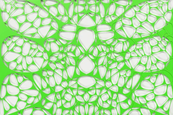 Colorido 3d voronoi estrutura orgânica sobre fundo branco — Fotografia de Stock