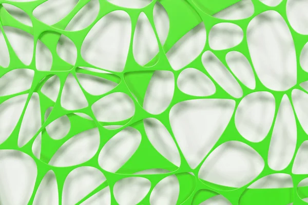 Color 3d voronoi estructura orgánica sobre fondo blanco — Foto de Stock