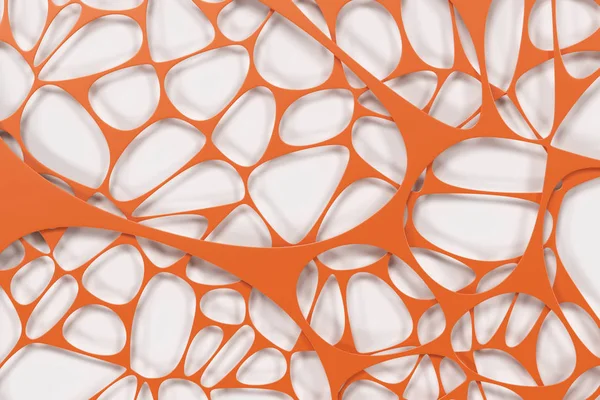 Кольорова 3d вихронічна органічна структура на білому тлі — стокове фото