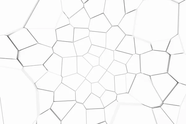 Witte gebroken oppervlak met gekleurde gloeiende lijnen — Stockfoto