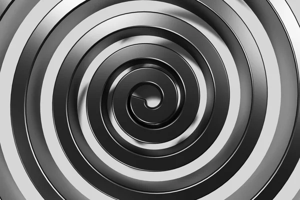 Scura spirale concentrica su sfondo incandescente — Foto Stock