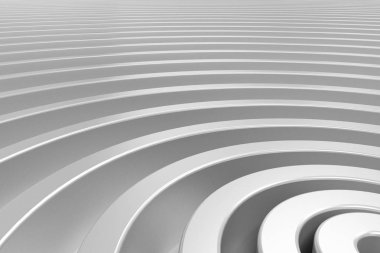 Beyaz arka plan üzerinde beyaz konsantrik sarmal